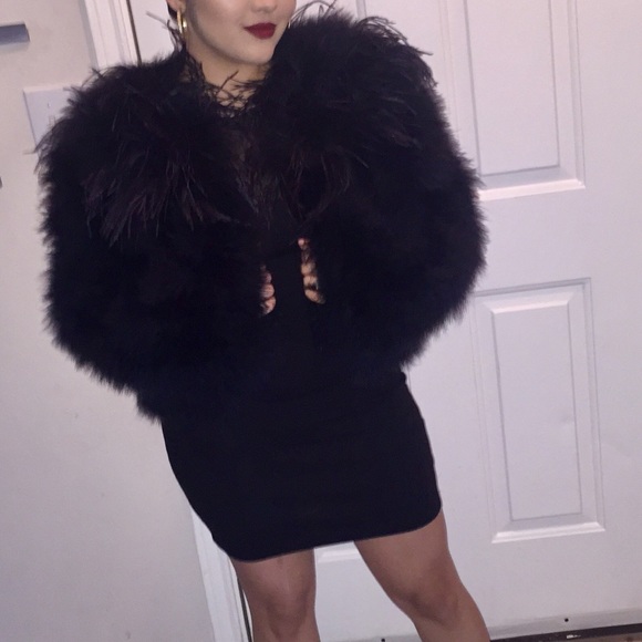 Jackets & Blazers - Faux ostrich coat